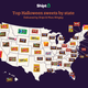 Map showing most popular candies in each state